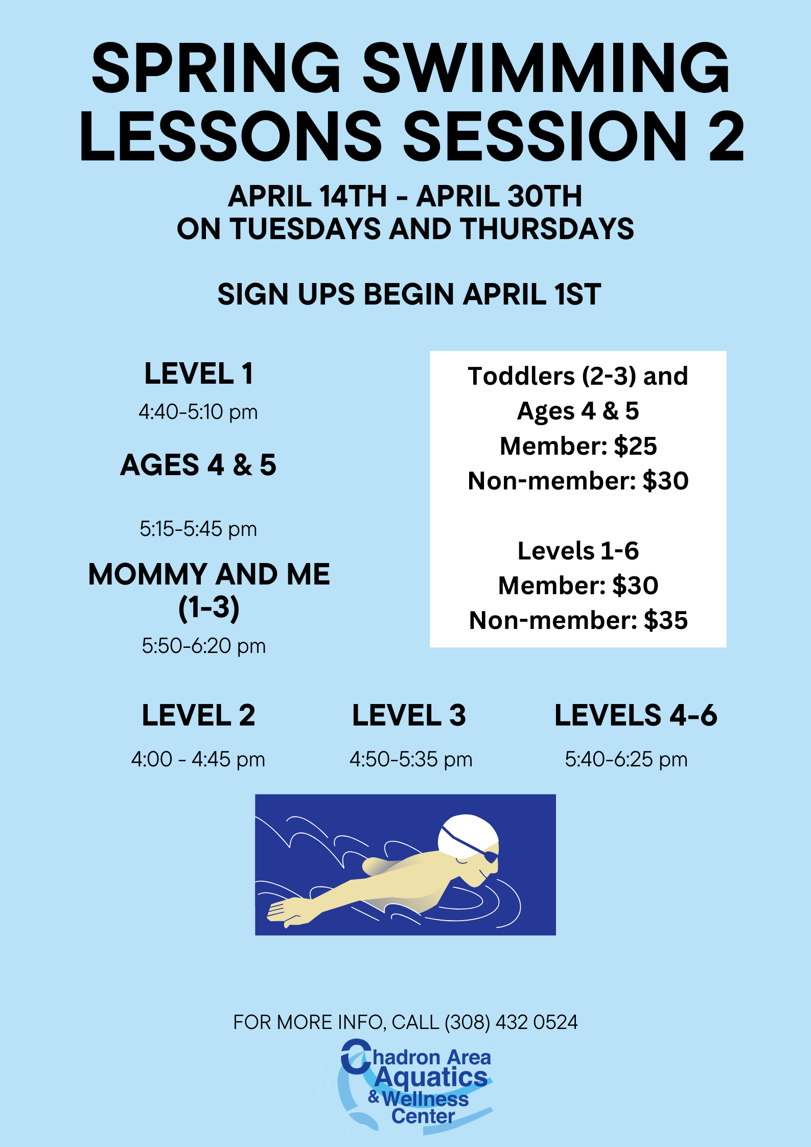 2026 Spring swimming lessons